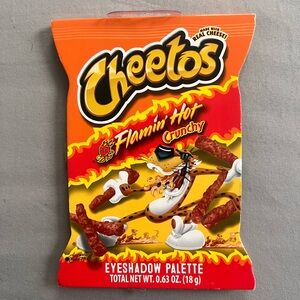 Cheetos Flamin' Hot Crunchy Cheetos Eyeshadow Palette, 12 Colors, .63 oz. New.